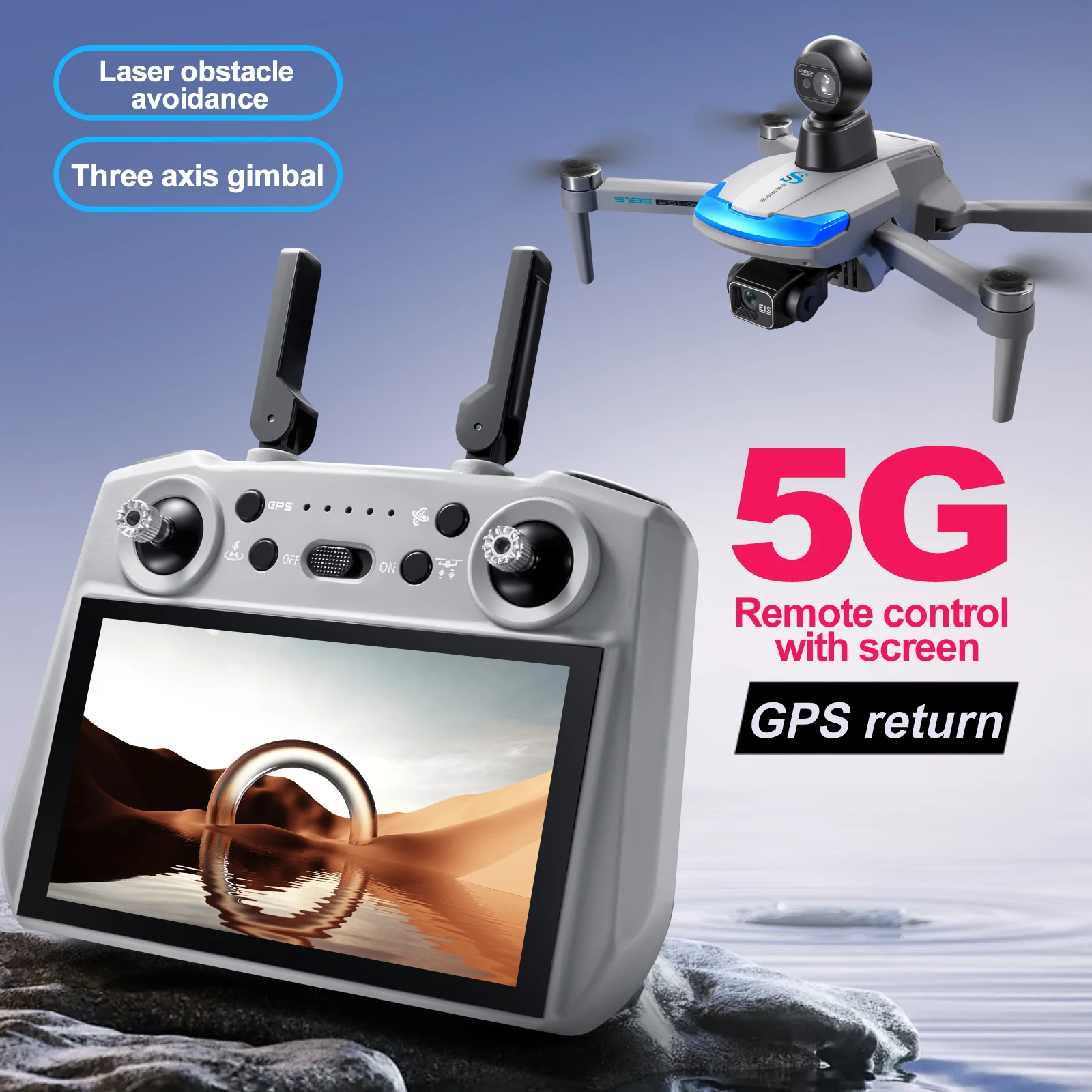 S185 Professional Drone 2.7K H - Drone Photogrammetry ulasan dan harga