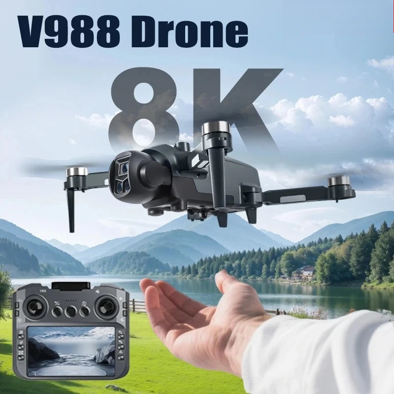 Original V988 Drone 8K HD Dual - Drone Multispectral ulasan dan harga